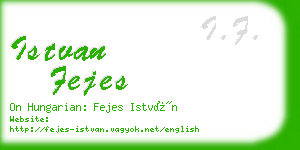 istvan fejes business card